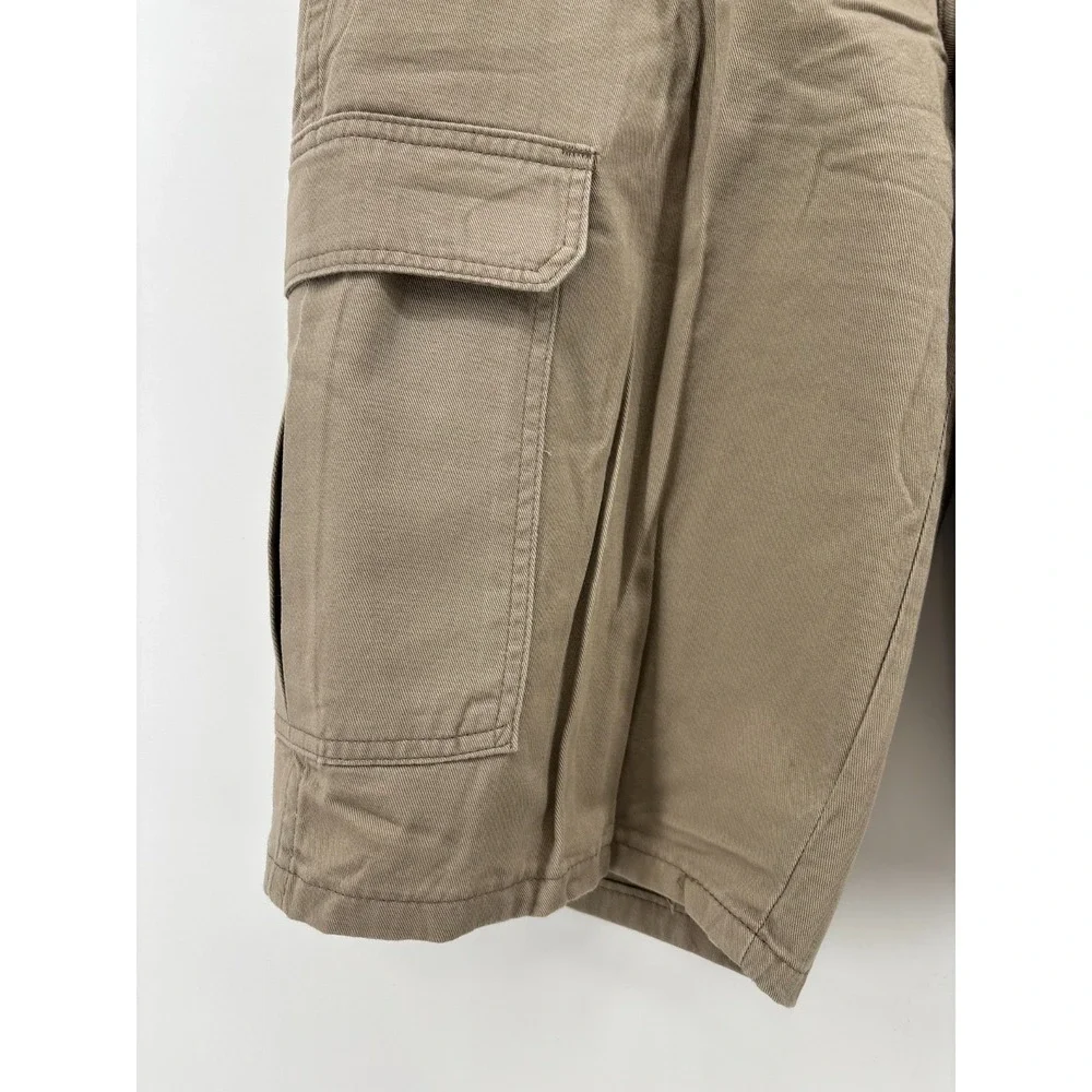 Dickies Mens Cargo Shorts Khaki Tan Twill Loose Fit Flat Front Street Y2K 31 NWT